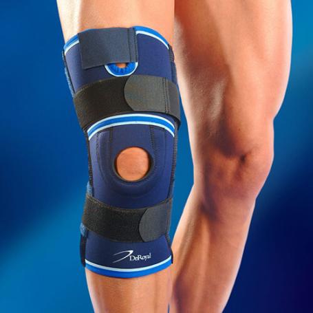 Support genou avec attelles flexibles